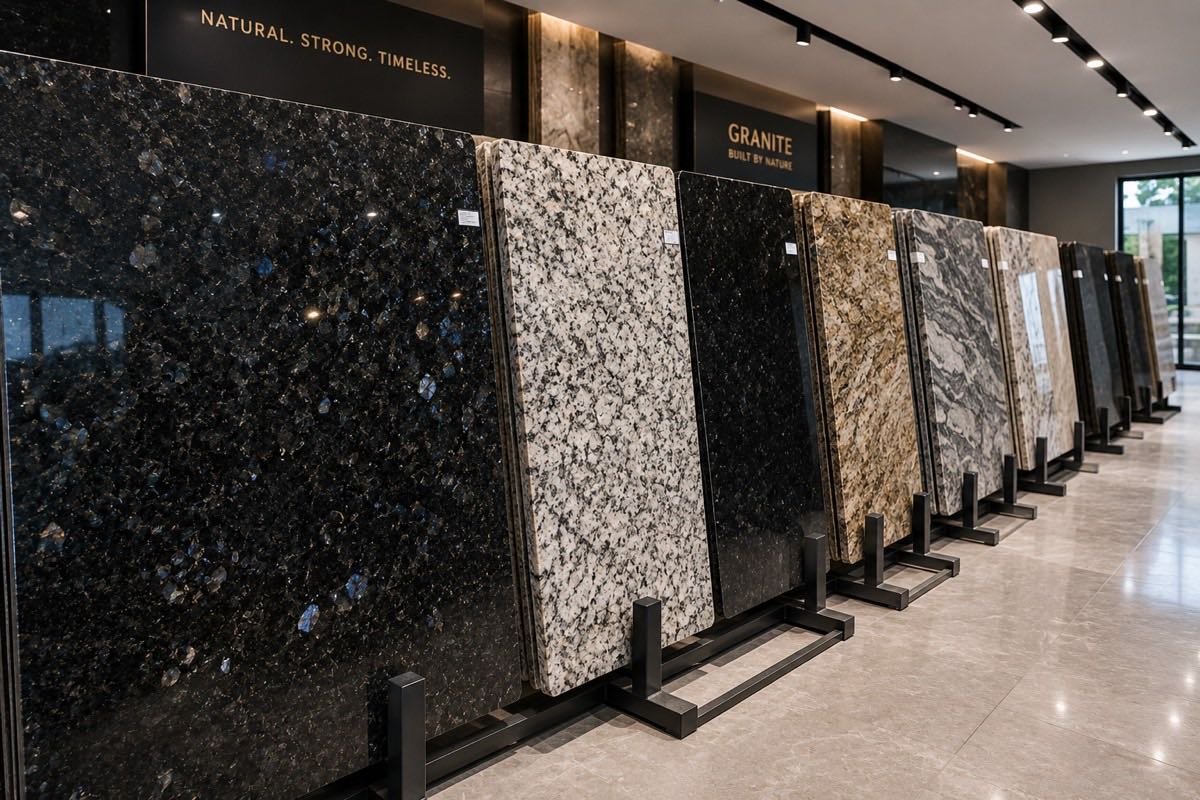 Granite slabs showroom