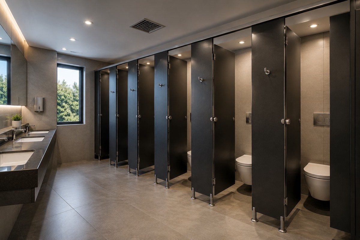 Commercial toilet partitions